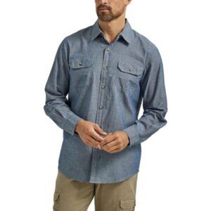 Wrangler Authentics Men's Long Sleeve Classic Woven Shirt Large